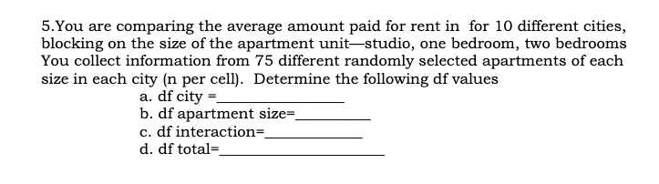 Solved 5 You Are Comparing The Average Amount Paid For R