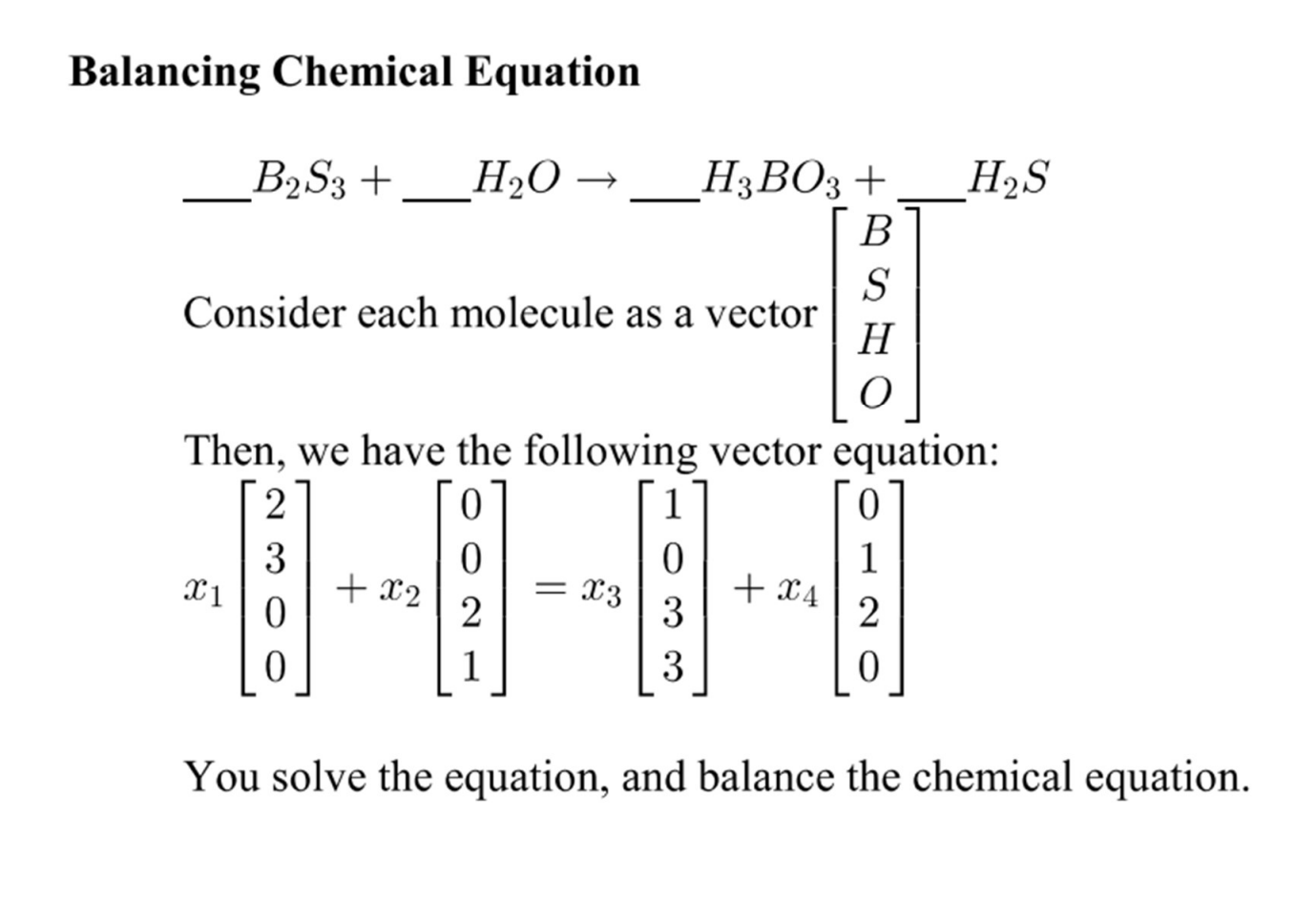 Solved Balancing Chemical Equation Then, we have the | Chegg.com