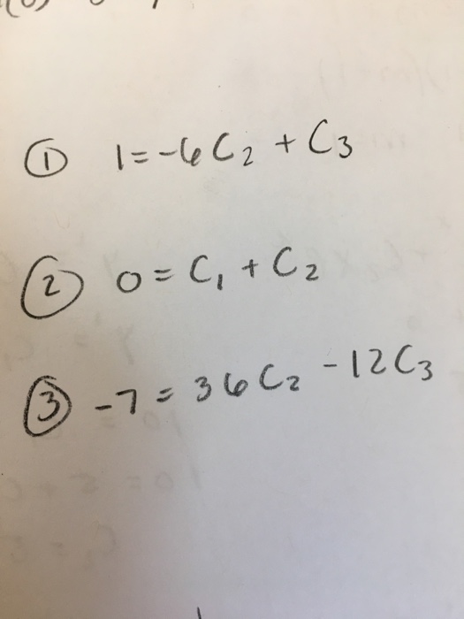 Solved Solve for C1, C2 and C3 | Chegg.com