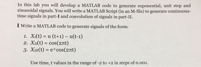Solved In this lab you will develop a MATLAB code to | Chegg.com