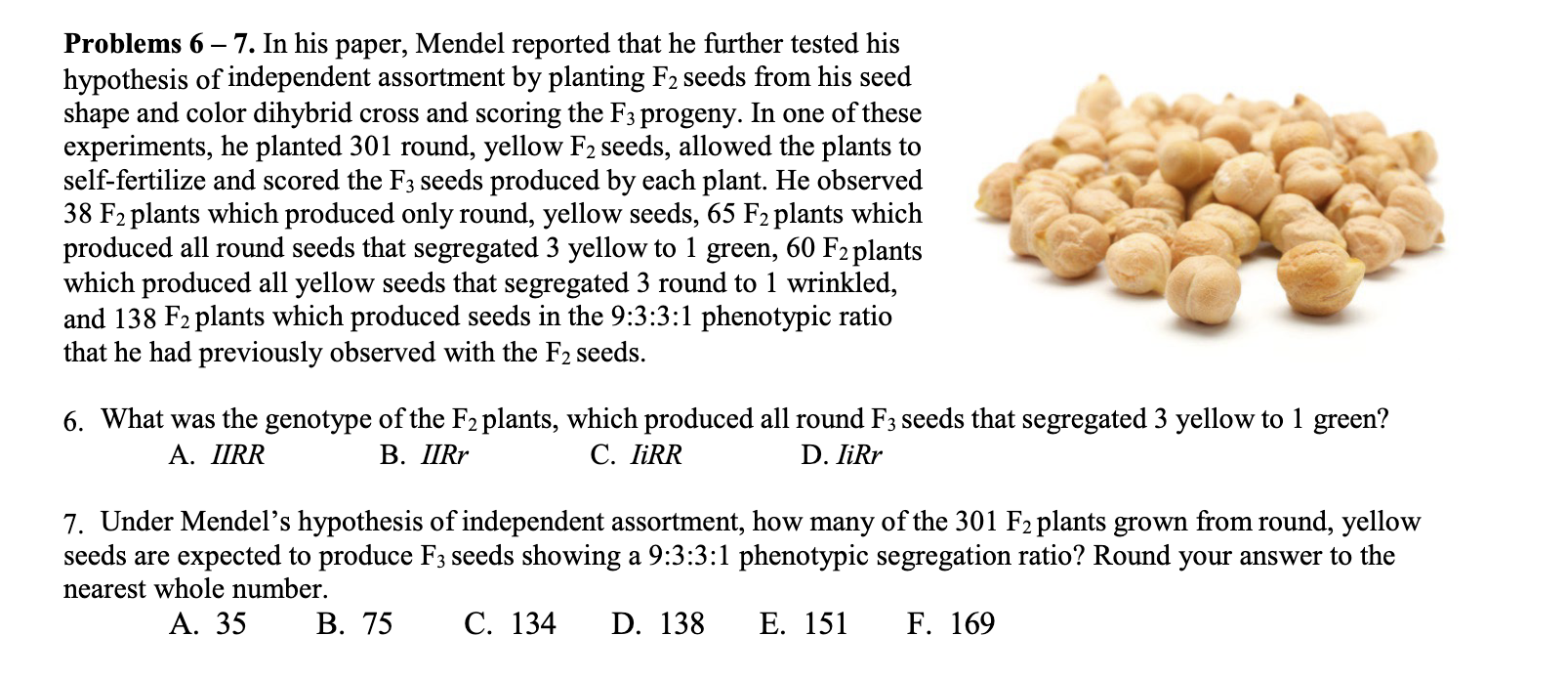 solved-problems-6-7-in-his-paper-mendel-reported-that-he-chegg