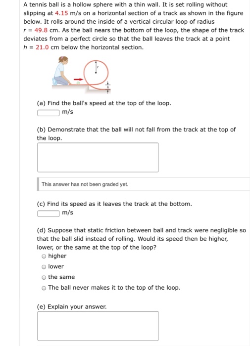 Solved A tennis ball is a hollow sphere with a thin wall. It