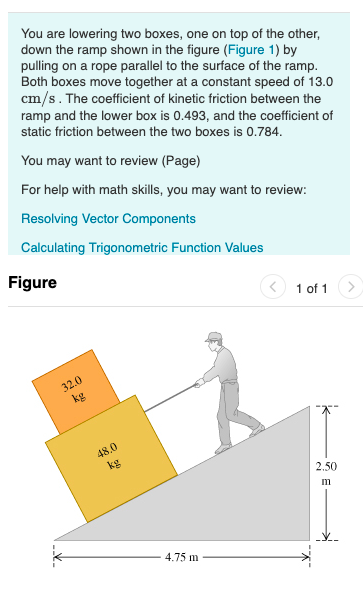 Solved You are lowering two boxes, one on top of the other, | Chegg.com