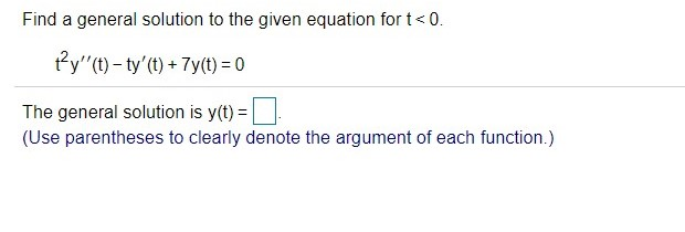 Solved Find a general solution to the given equation for | Chegg.com