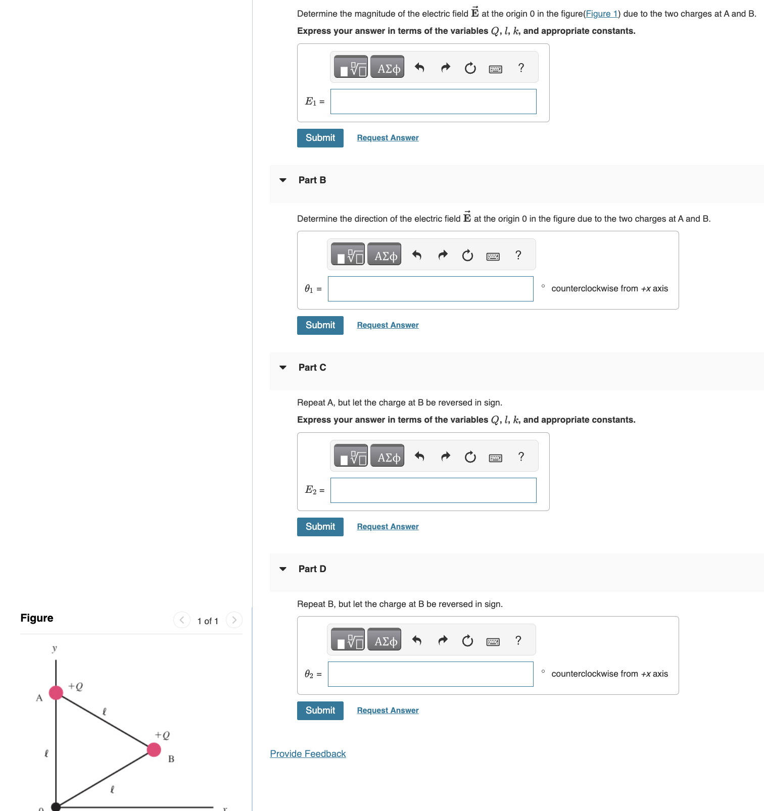 Solved Determine the magnitude of the electric field E at | Chegg.com