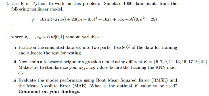 Solved 3. Use R or Python to work on this problem. Simulate | Chegg.com