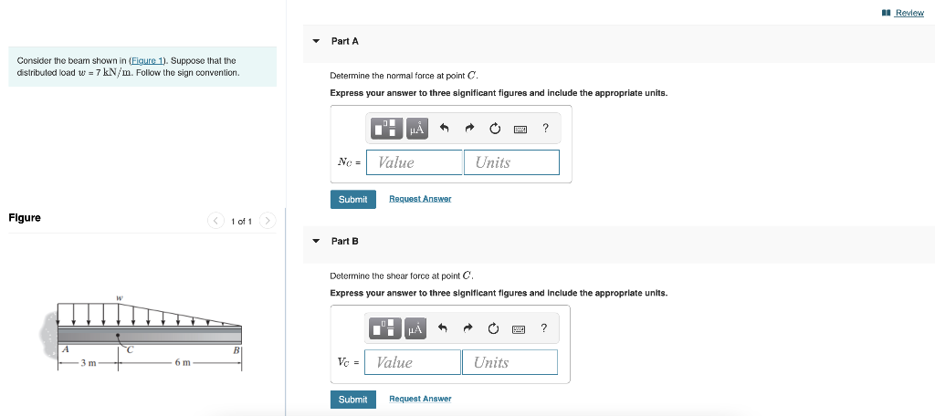 Solved 1) Determine the normal force at point C 2) Determine | Chegg.com