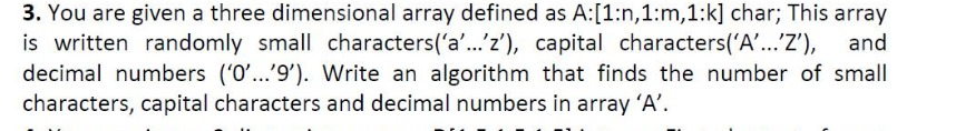 Solved 3. You are given a three dimensional array defined as | Chegg.com