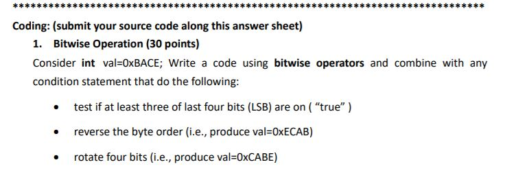 Solved coding: (submit your source code along this answer | Chegg.com