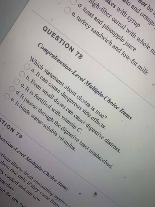 Solved QUESTION 85 Taking vitamin or mineral supplements