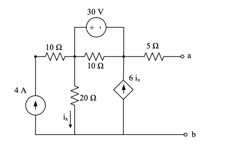 Solved Find the Thevenin equivalent of the following circuit | Chegg.com