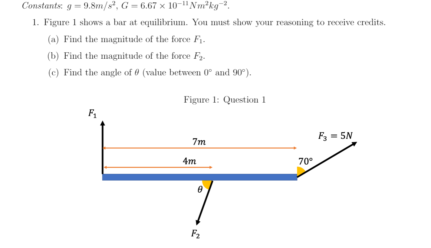 6.67 X 10 Puissance - 11 Constants: g=9.8m/s2, G = 6.67 x 10-11 Nmékg-2. 1. | Chegg.com