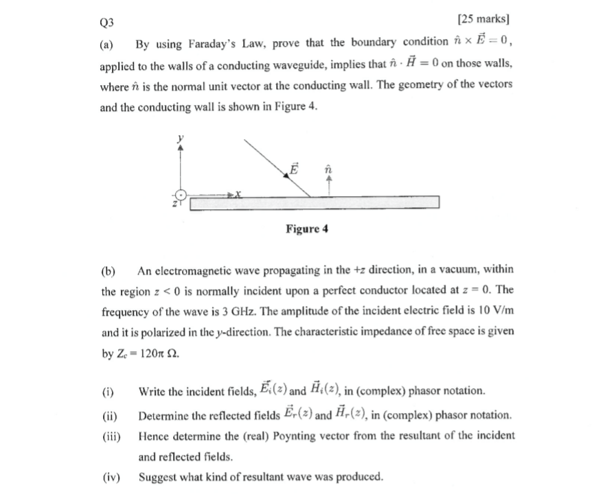 Solved Q3 25 Marks A By Using Faraday S Law Prove Th Chegg Com