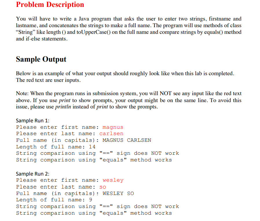 Solved 1. Problem Description Write a program that will