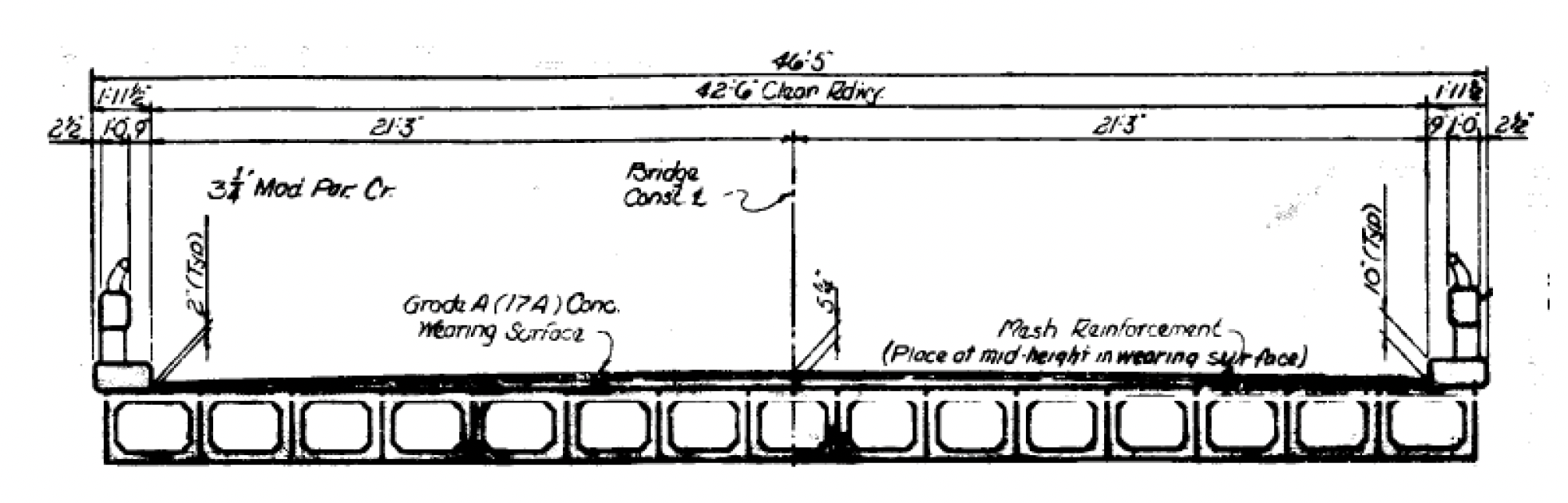 The cross section of a roadway bridge is shown below | Chegg.com