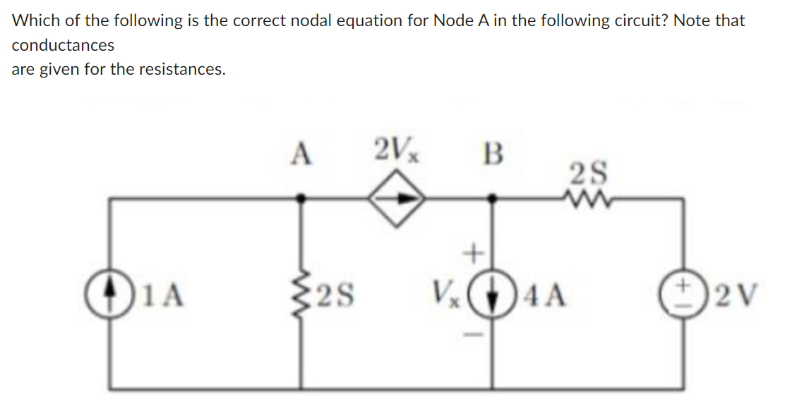 Solved Which of the following is the correct nodal equation | Chegg.com