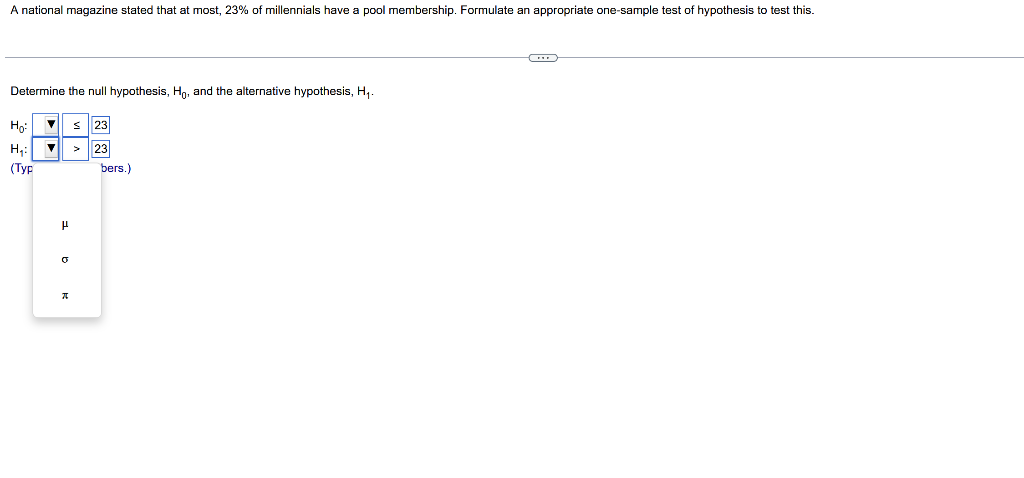 state the null hypothesis h0 and the alternative hypothesis h1