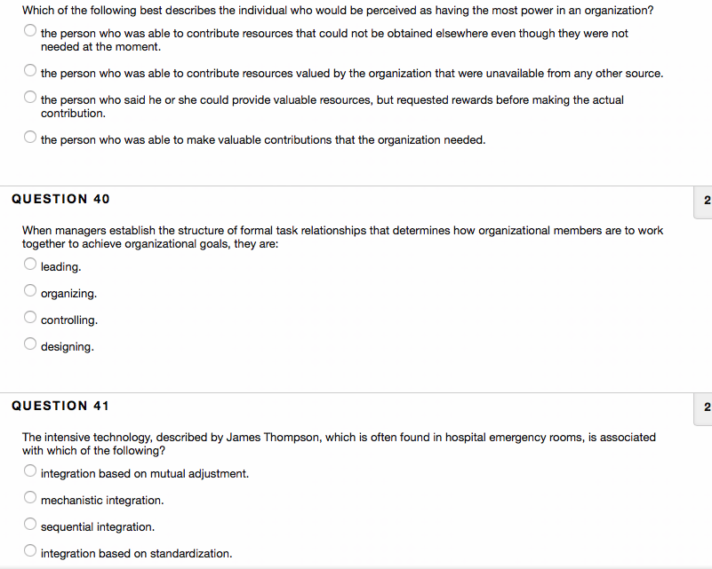 Solved Which of the following best describes the individual