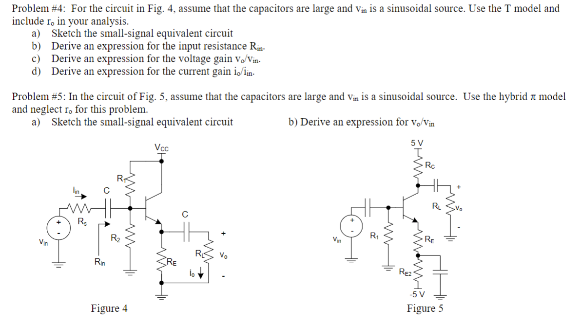 Solved Problem \#4: For the circuit in Fig. 4, assume that | Chegg.com