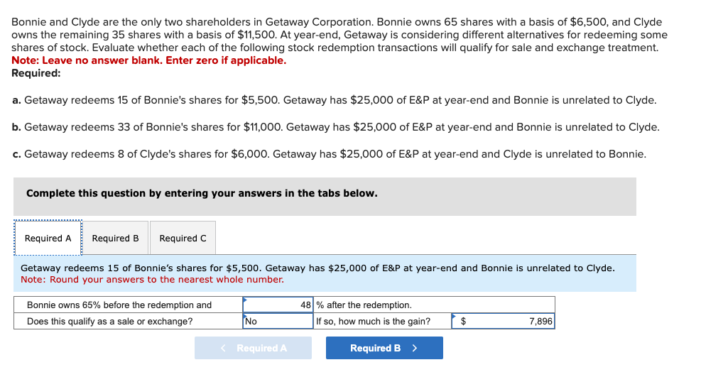 Solved Bonnie and Clyde are the only two shareholders in | Chegg.com