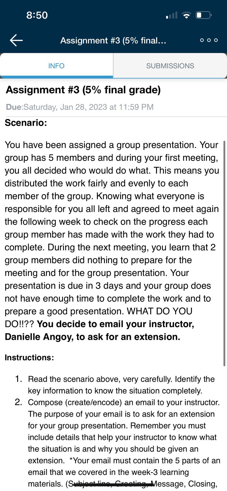 You have been assigned a group presentation. Your | Chegg.com