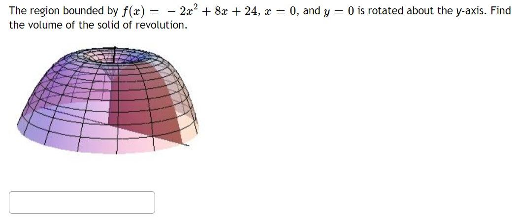 Solved Зr Find the volume of the solid formed by rotating | Chegg.com