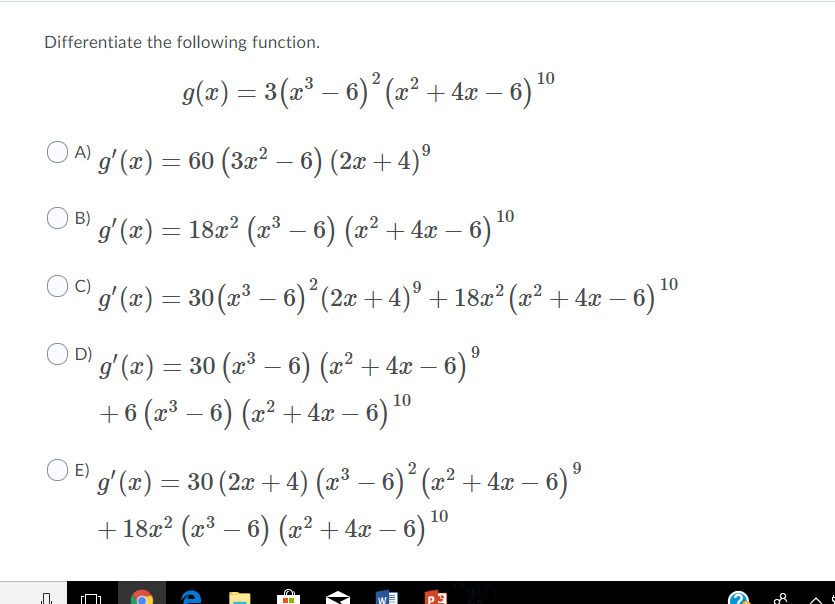 Solved Differentiate The Following Function G x 3 23 Chegg
