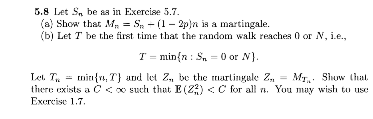 Solved Exercise 5.7: Consider a biased random walk on the | Chegg.com