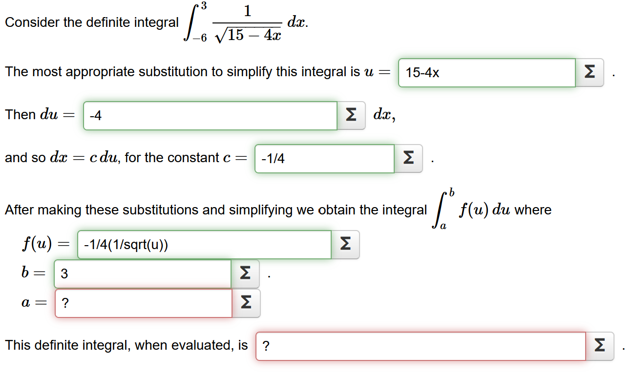 Solved Consider the definite integral ∫-63115-4x2dx.The most | Chegg.com