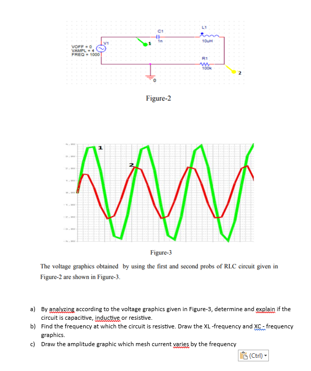 Solved The voltage graphics obtained by using the first and | Chegg.com