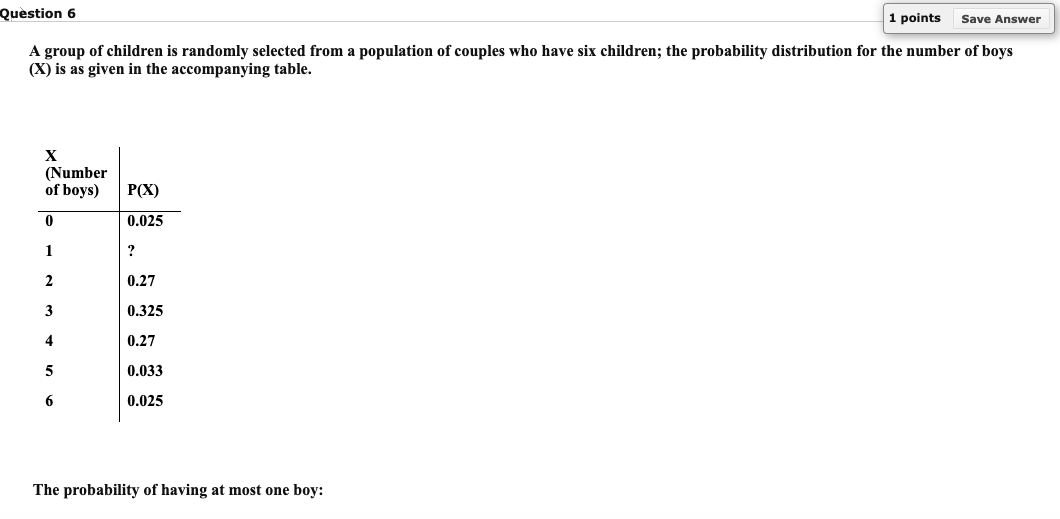 Solved Question 6 1 points Save Answer A group of children | Chegg.com