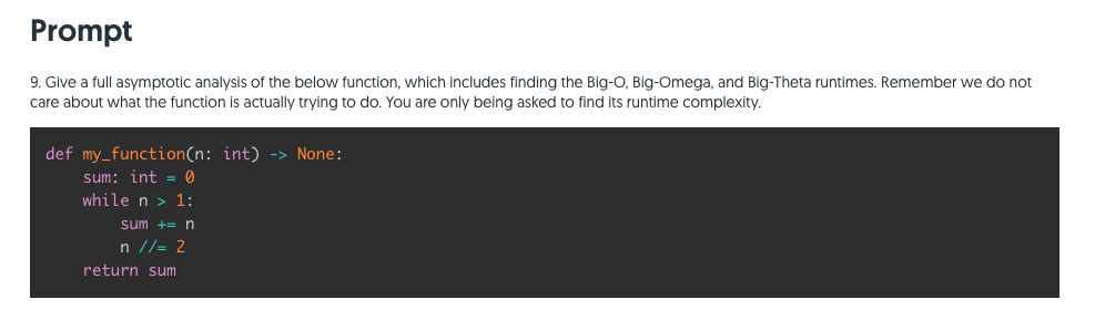 Solved Find the tightest Big O, Big Omega, and Big Theta for | Chegg.com