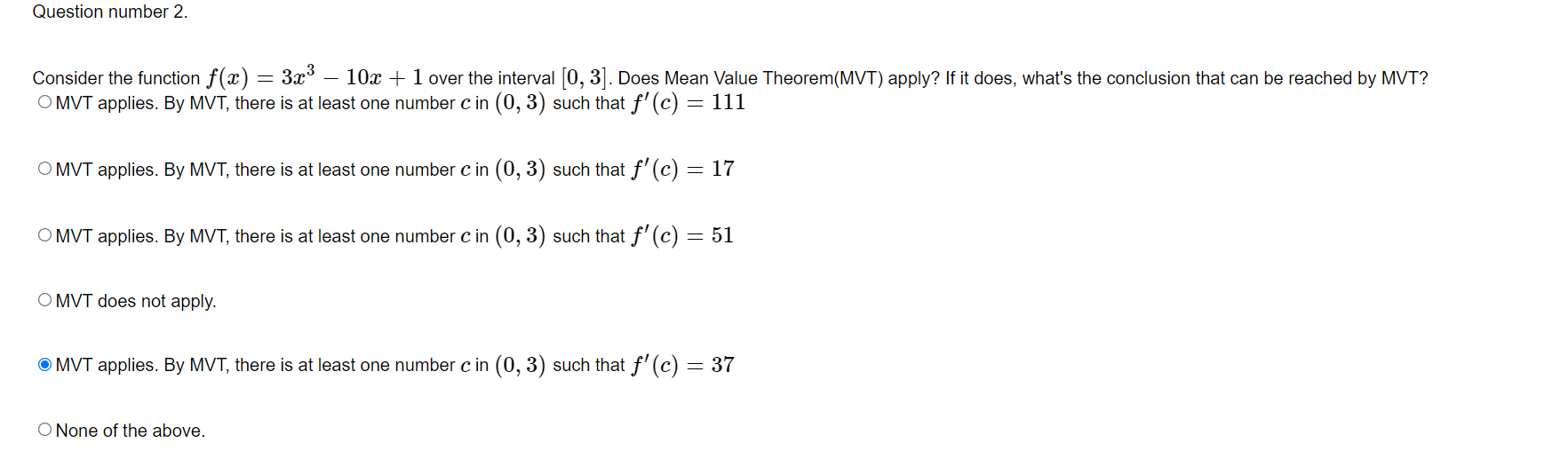 Solved Consider the function f(x)=3x^3−10x+1 over the | Chegg.com