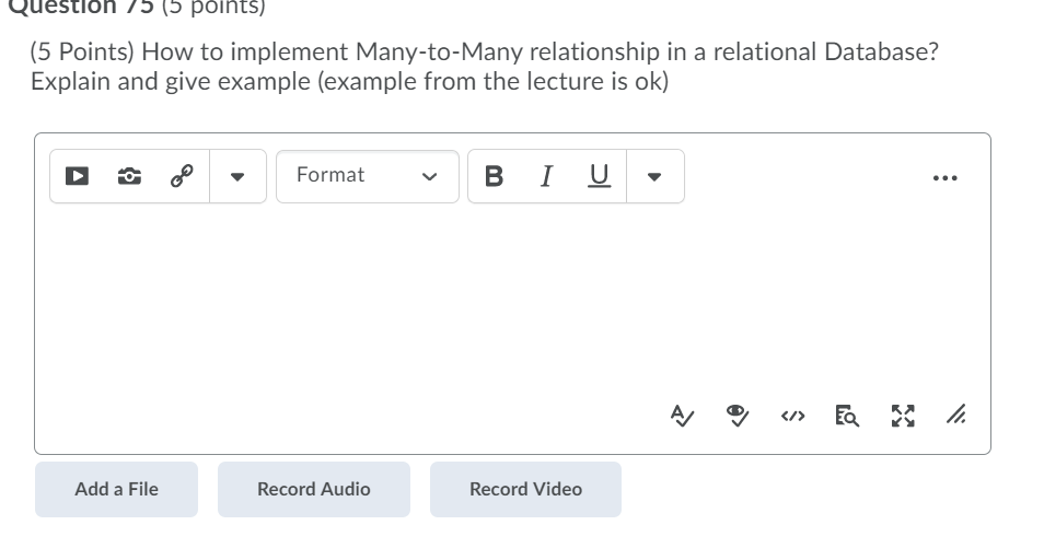 Solved question 7 (5 points) (5 Points) How to implement | Chegg.com