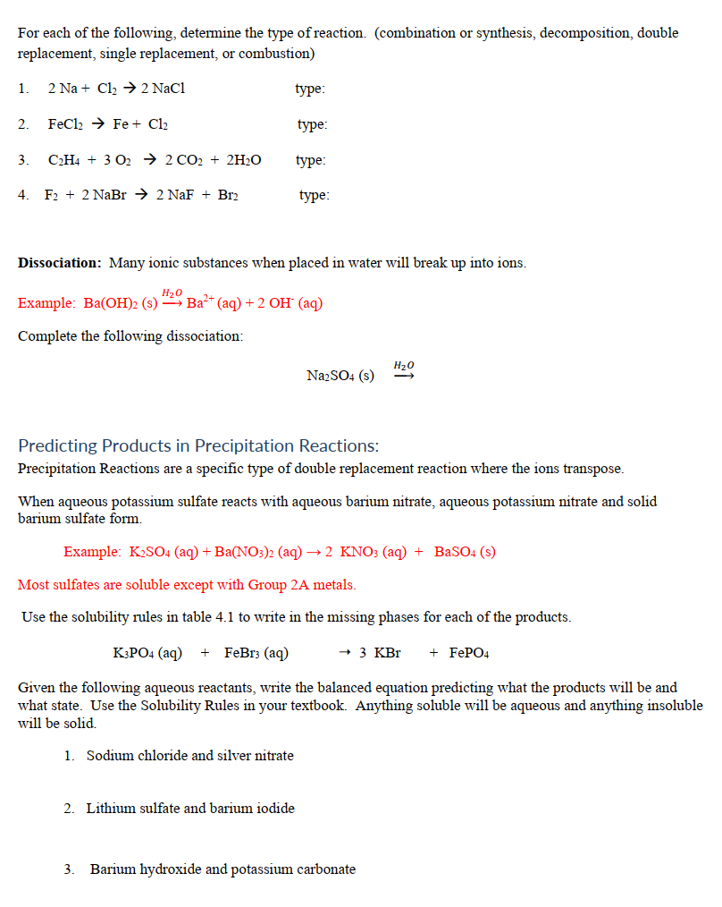 Solved For each of the following, determine the type of | Chegg.com