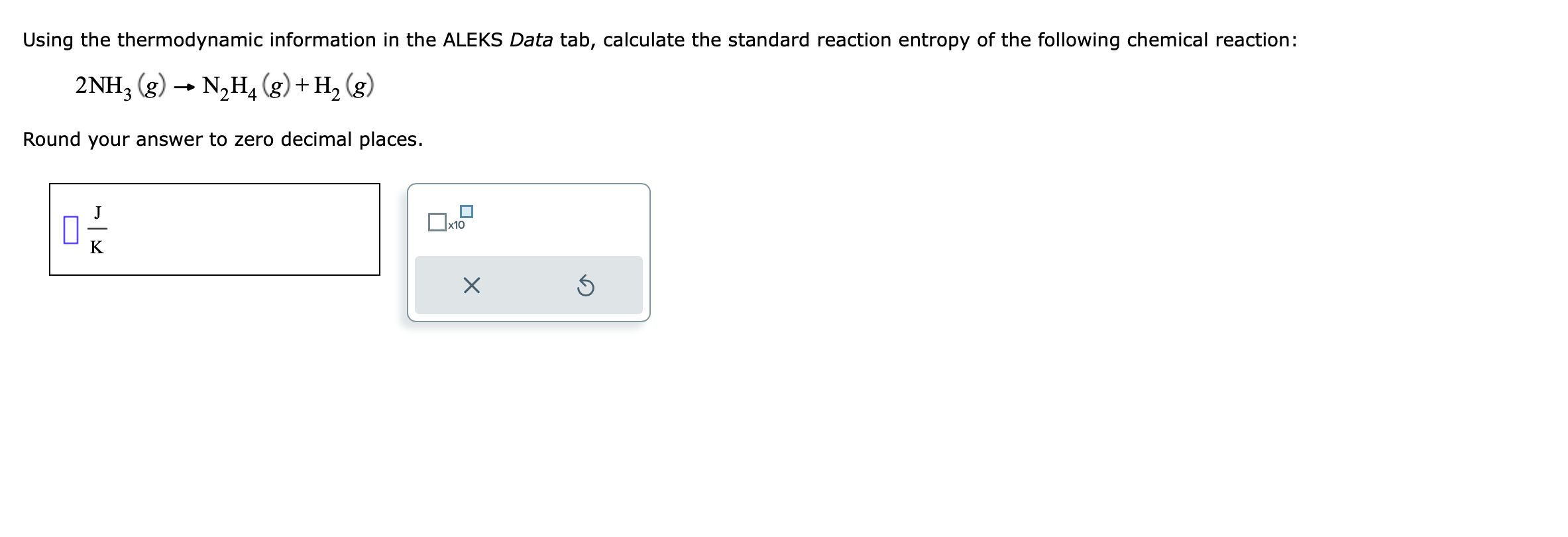 Solved 2nh3g→n2h4gh2g Round Your Answer To Zero 0887