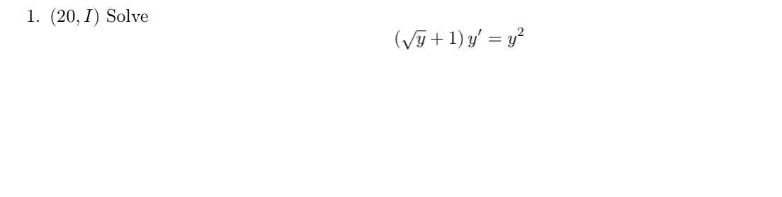 1) 5x y = 20 2x - y = 1