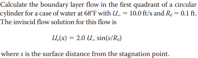 Solved Calculate The Boundary Layer Flow In The First | Chegg.com