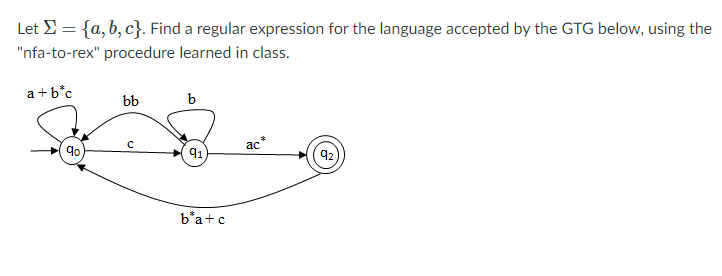 Solved Let = {a,b,c}. Find A Regular Expression For The | Chegg.com