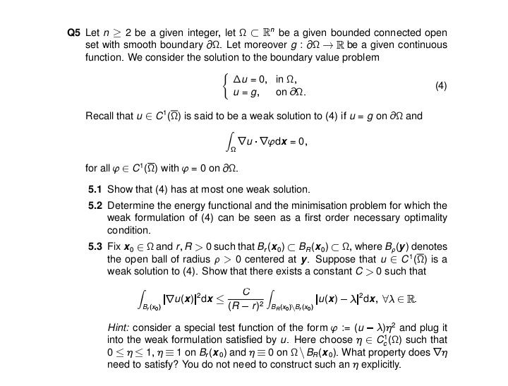 Solved Q5 Let N 2 Be A Given Integer Let 2 C R Be A Chegg Com
