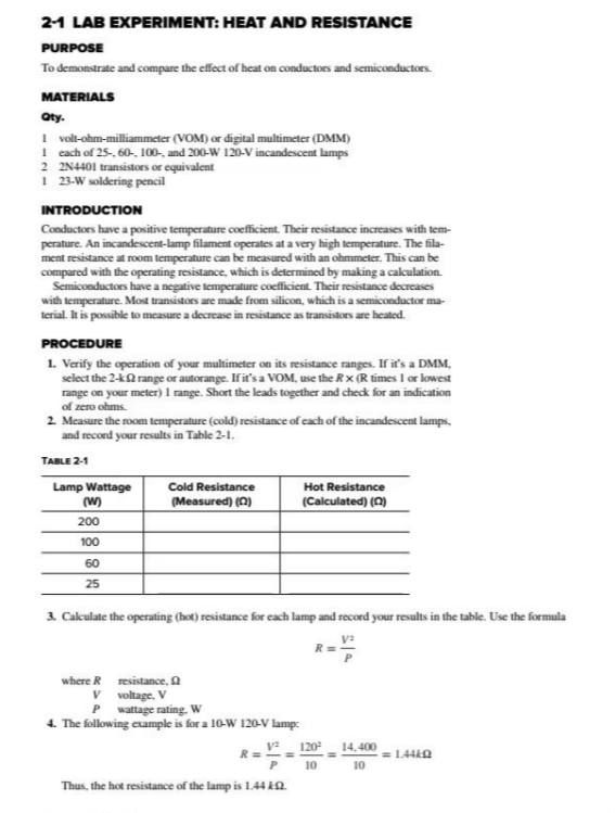 Solved 2-1 LAB EXPERIMENT: REVIEW QUESTIONS 1. How would you | Chegg.com