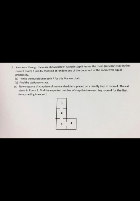 Solved A Rat Runs Through The Maze Shown Below At Each Step Chegg Com   Image 