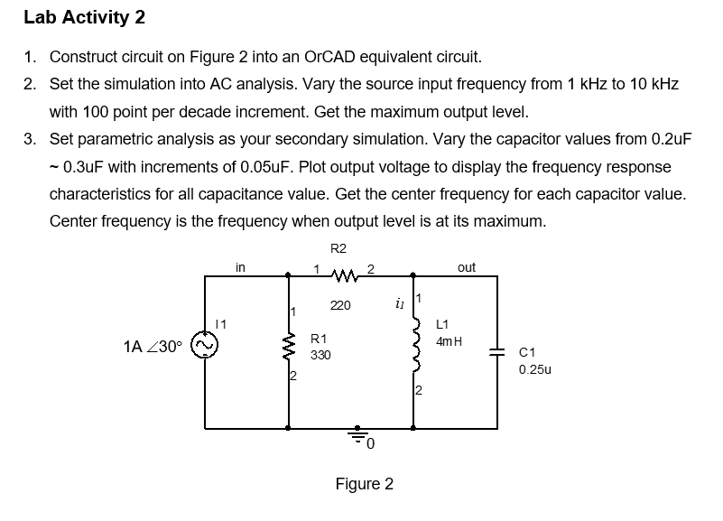 Solved Lab Activity 2 1. Construct circuit on Figure 2 into | Chegg.com