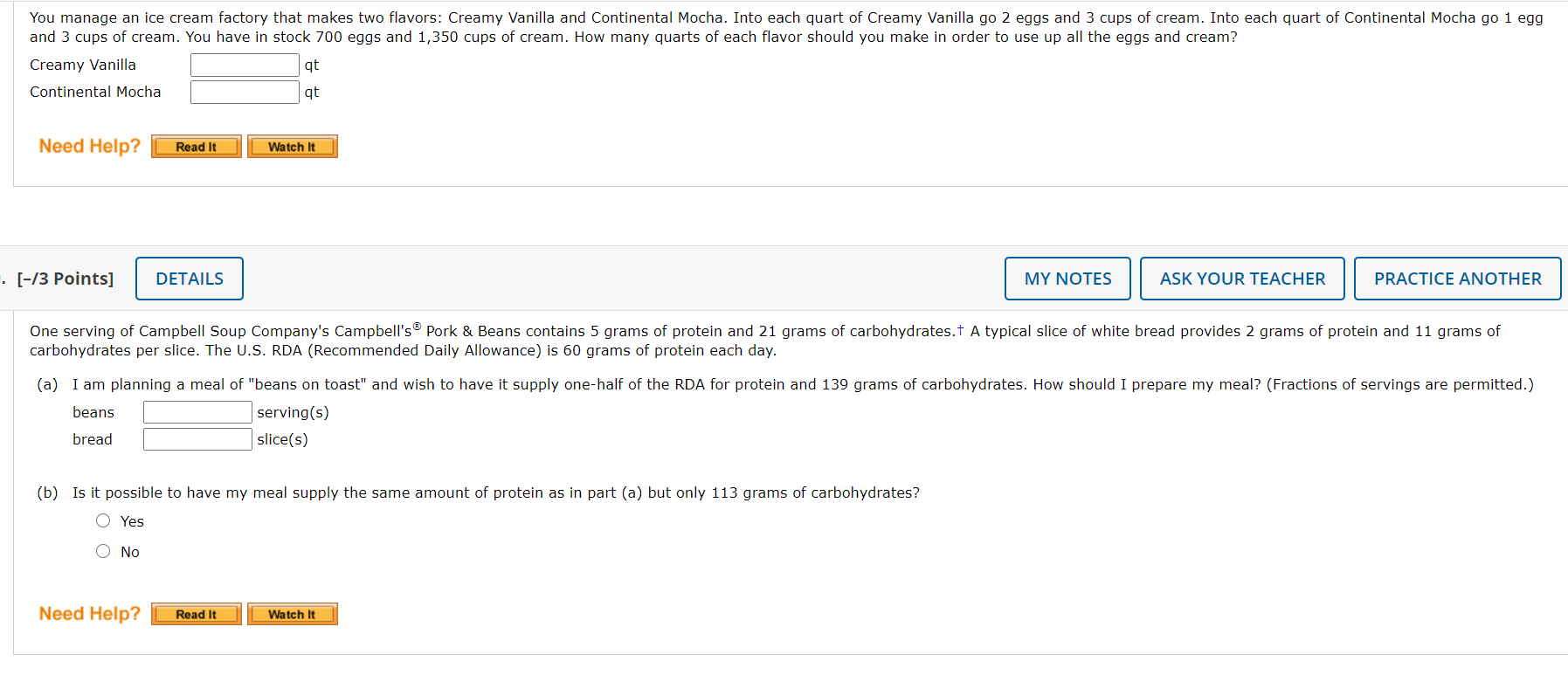 Solved You manage an ice cream factory that makes two