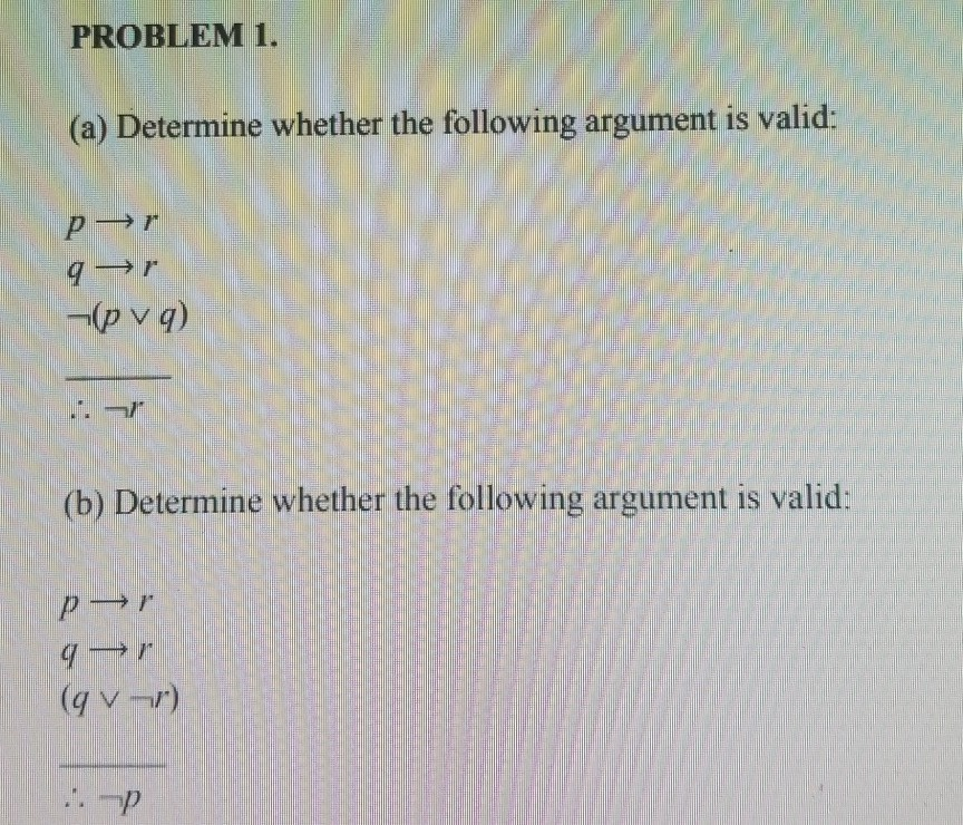 Solved Problem A Determine Whether The Following Chegg Com