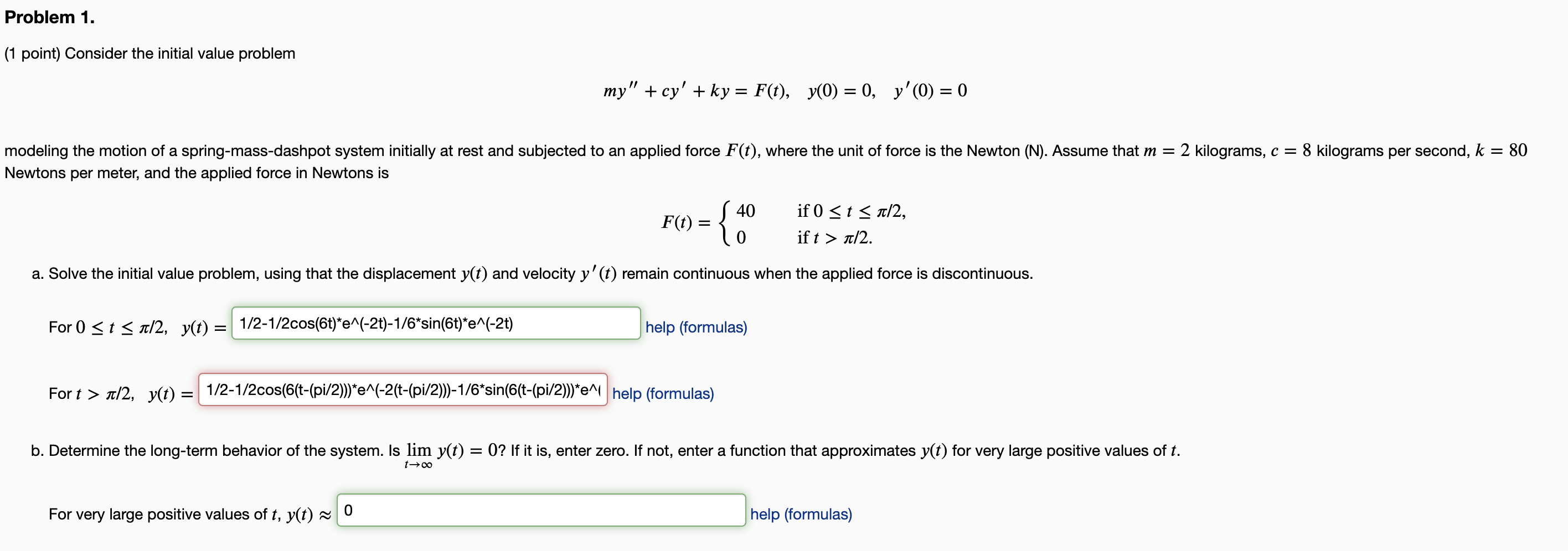 1 Point Consider The Initial Value Problem Chegg Com