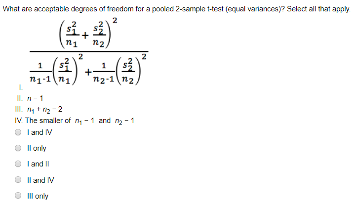 degrees of freedom calculator for two samples