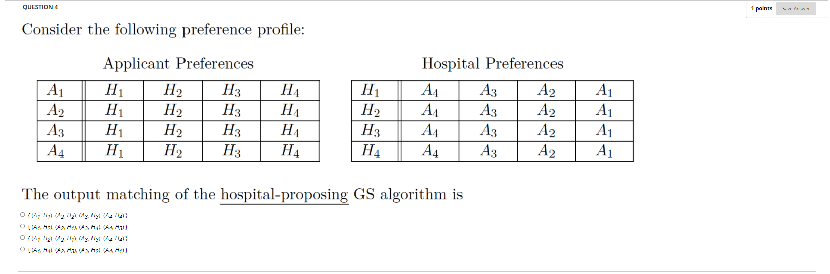 Solved QUESTION 4 1 points Save Answer Consider the | Chegg.com