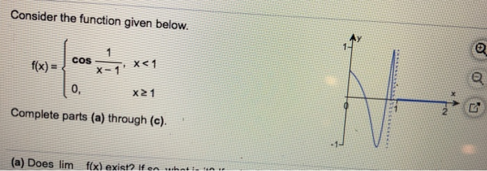 Solved Consider the function given below. 1(x)=| cosx-1, x | Chegg.com