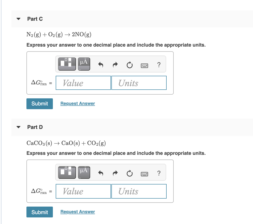 Solved Use standard free energies of formation to calculate | Chegg.com